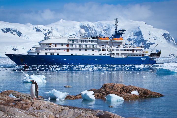 M/V Sea Spirit by Poseidon Expeditions in Antarctic waters